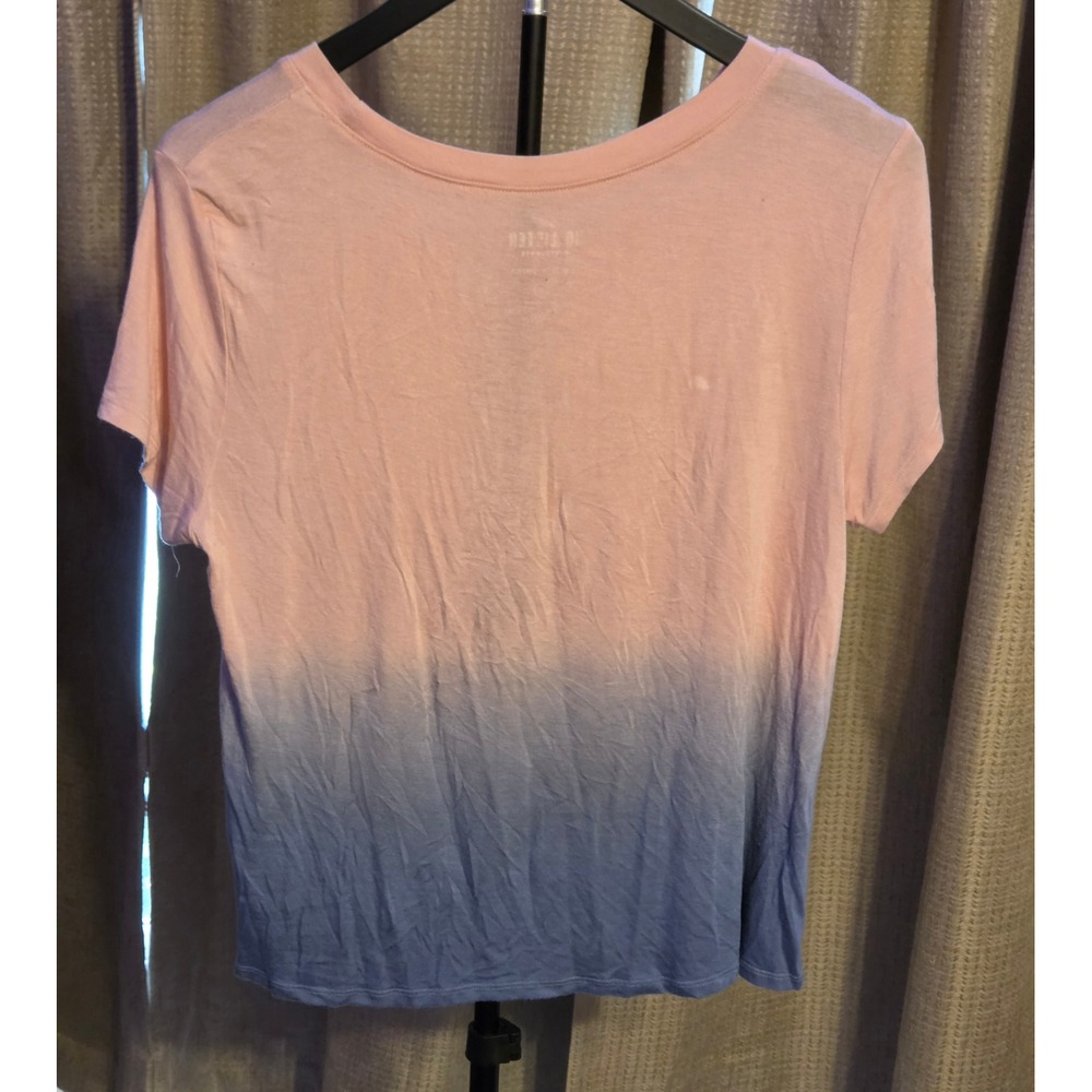 Hollister Easy Dip Tye‎ Short Sleeve T-Shirt Women's Size Small Pink Blue - Picture 6 of 7